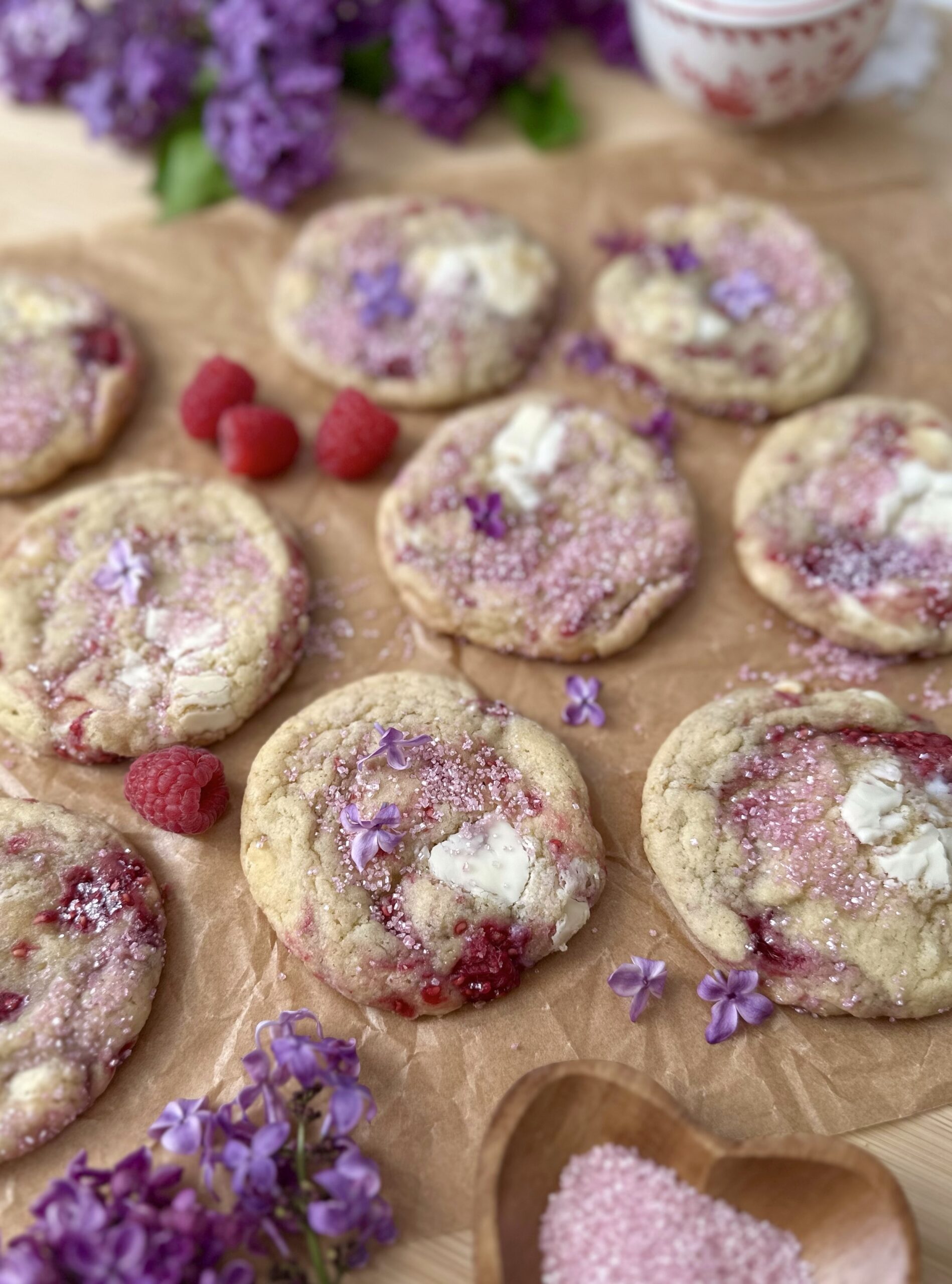 Raspberry White Chocolate Cookies